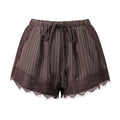 Women's Summer Shorts Elastic Waist Striped Lace Hem Loose Shorts with Pockets Fashion Daily Out Going Lounge Short Pants