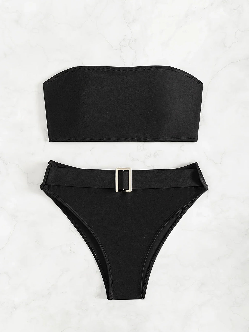 ZTVitality Solid Bikini Sexy Bikinis 2024 New Arrival Padded Bra Strapless High Waist Swimsuit Women Swimwear Summer Biquini