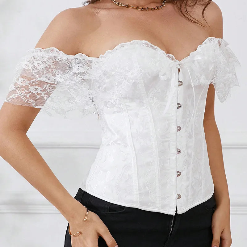 Lace Strap Court Style Shaping Top Tummy Control Waist Cincher Outerwear Trendy Shaping Slimming Tight Fishbone Underwear AYPC