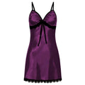 Women Sexy Sleepwear Sleeveless Nighties V-neck Nightgown Plus Size Nightwear Lace Nightdress Silk Satin Night Dress