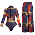 Sexy Swimwear 2026 Long Sleeved Sun Protection One Piece Swimsuit For Female's Sports Bathers Swimming Bodysuit Beach with Pants