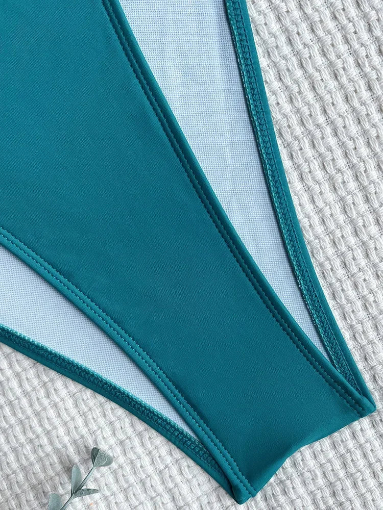 Scrunch Butt Swimsuits Deep V Neck Cross Backless One Piece Swimsuit Women Swimwear Female Monokini High Cut Bathing Suit Swim