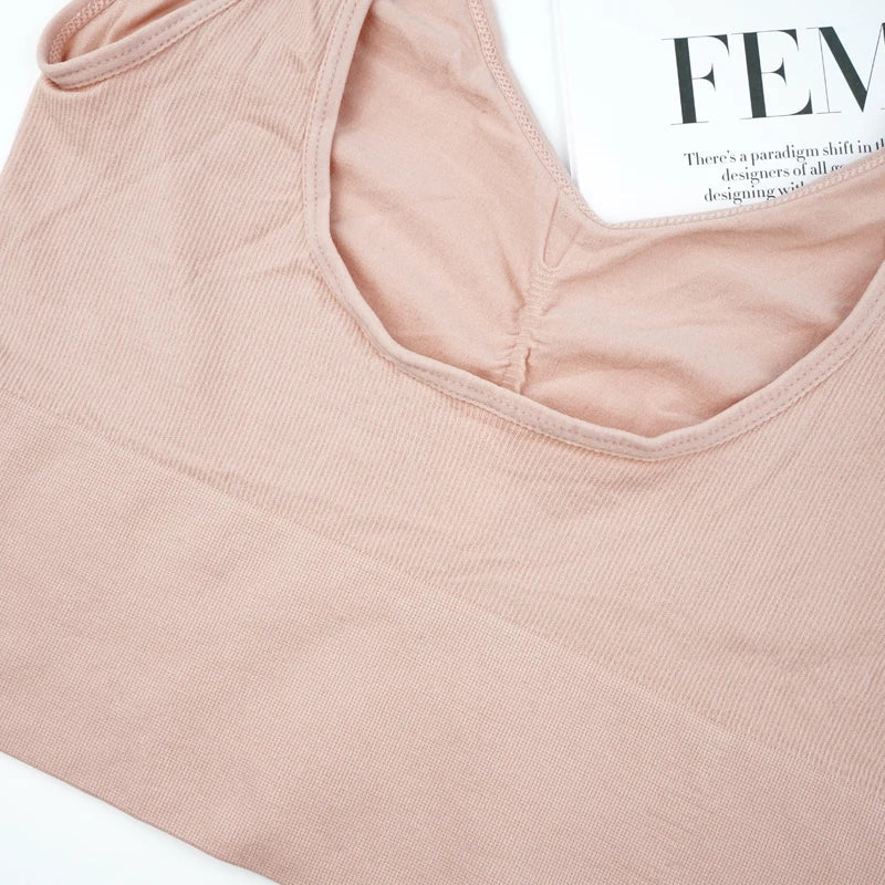 No steel ring no chest cushion pink Breathable Bra Anti-sweat Fitness Top Seamless Yoga Bra Crop Top Women Sport Bra M030