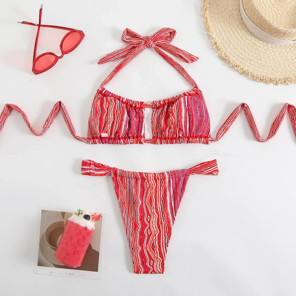 New Sexy Bikini Women's Swimsuit Micro Swimwear High Cut Bandeau Bikinis Sets Two Piece Bathing Suit Swimming for Beach Wear