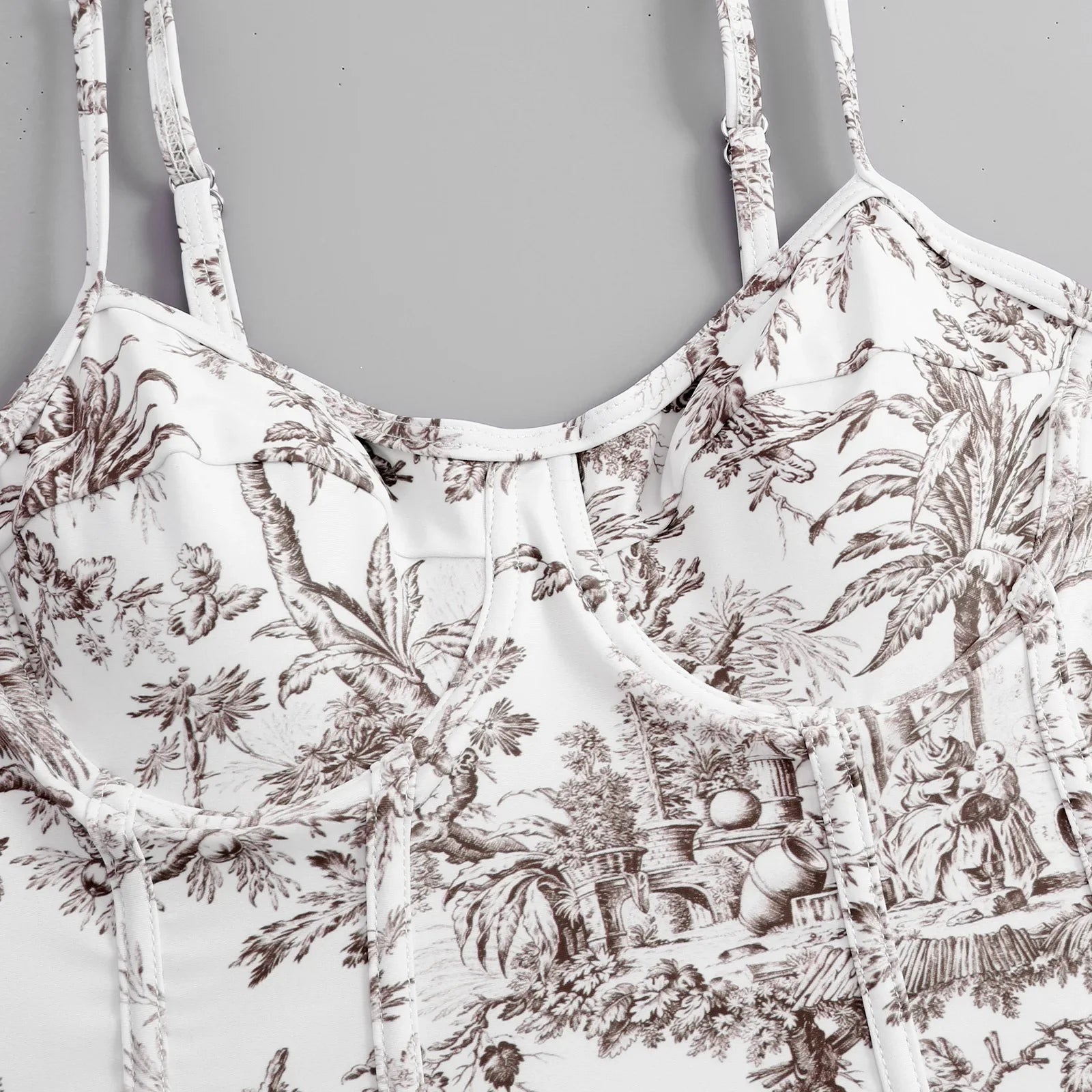 2026 New Arrival Push Up Women Bikini Set Floral Printed Ruffle Bikinis Strappy Bandage Swimwear Brazilian Biquini Bathing Suit