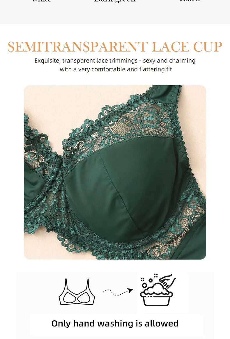 Bras For Womens Lingerie BH Tops Elegance Lace Bras Sexy Underwear Underwire Support Plus Size Brassiere Leisure A B C D E Cup