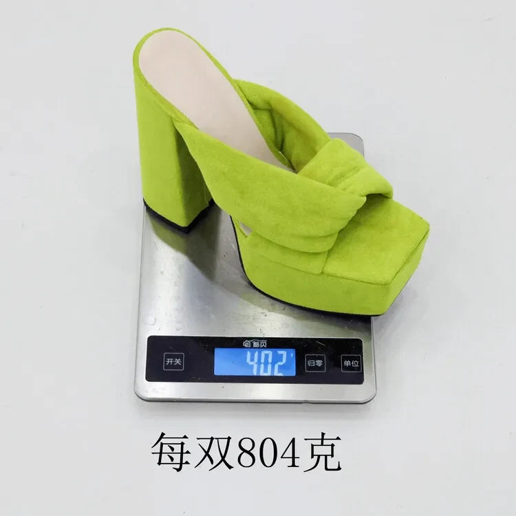 2026 New Europe and America Style Leopard Print Slippers Comfort Platform High Heel Sandals 14.5CM Summer Women Outdoors Shoes