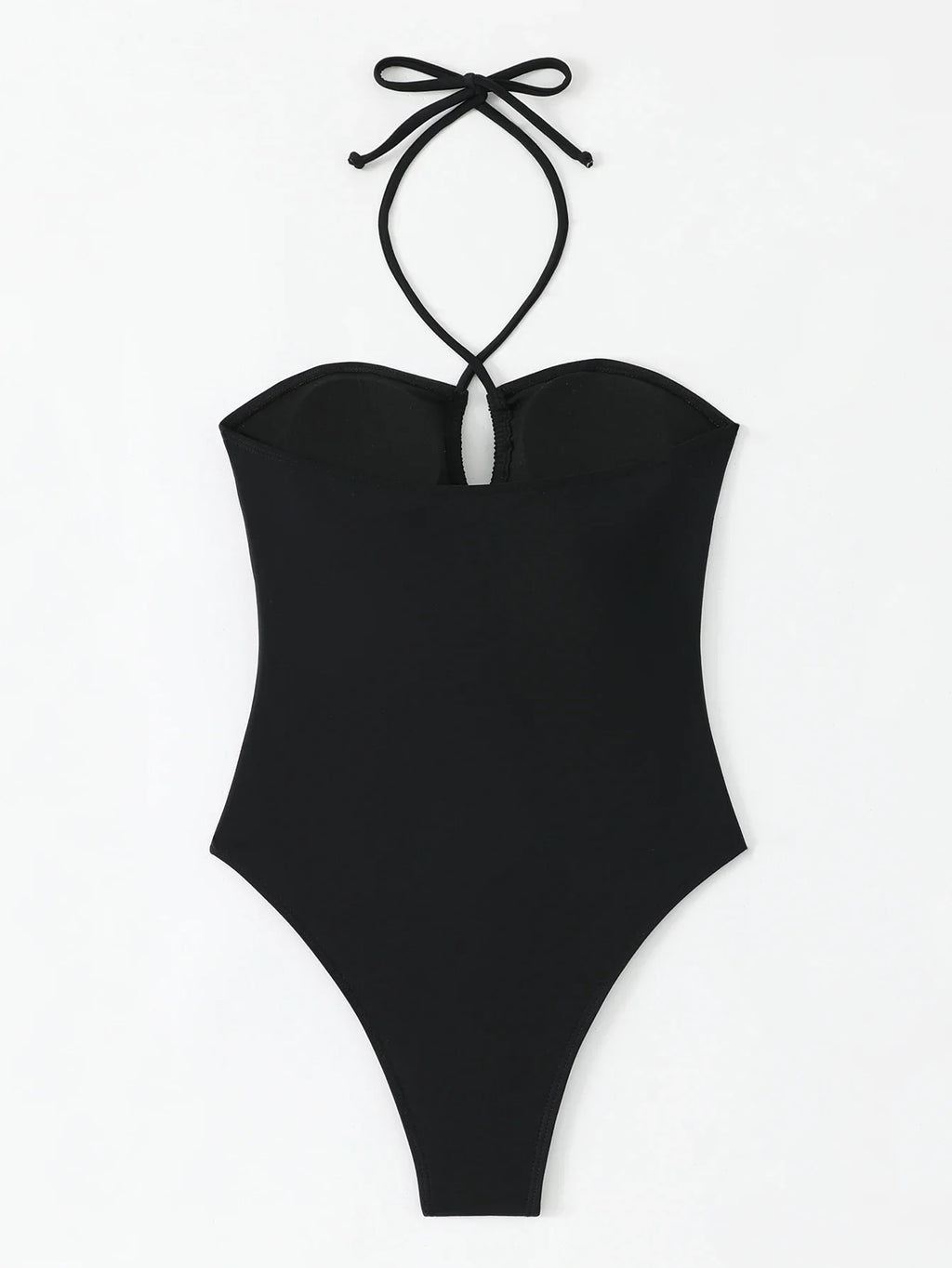 2026 Halter Swimsuit One Piece Solid Hollow Swimwear Women Sexy Bathers Bathing Swimming Swim Suit Female Beachwear