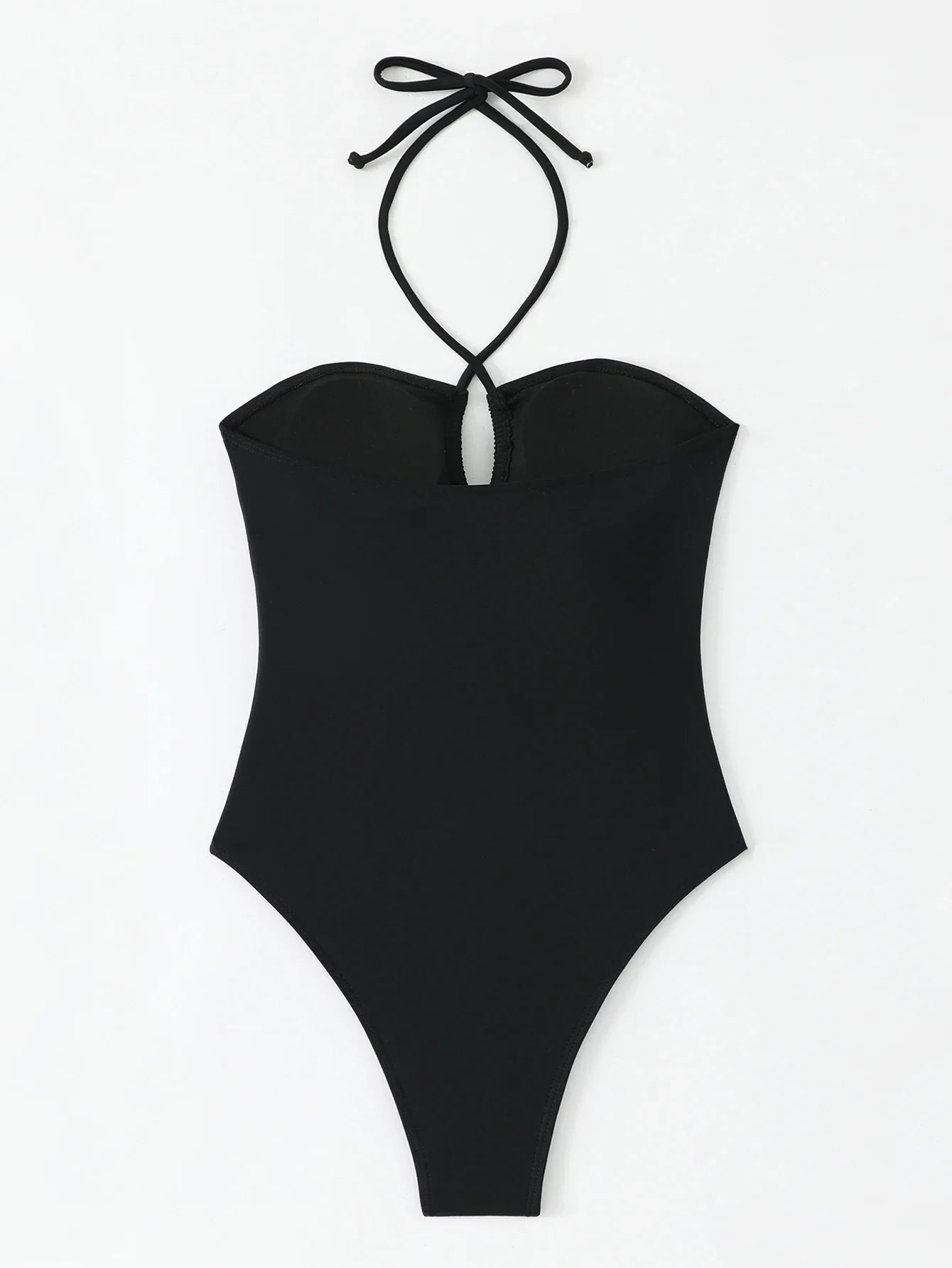2026 Halter Swimsuit One Piece Solid Hollow Swimwear Women Sexy Bathers Bathing Swimming Swim Suit Female Beachwear