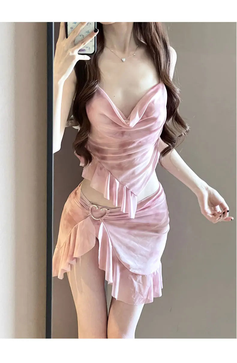Bikini Swimsuit, Women's Three Piece Set, High-end Split, Flesh Covering, Conservative Beach Vacation, Hot Spring Swimsuit