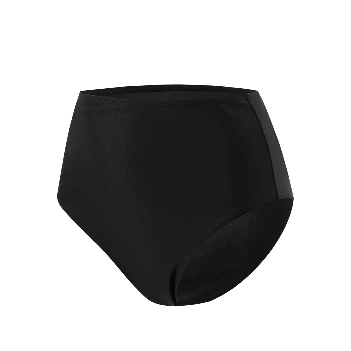 2026 Summer New Women Bikini Swimming Trunks,Solid Color Black Sexy High Waist High Elasticity Bottoms,Beach Swimwear Briefs