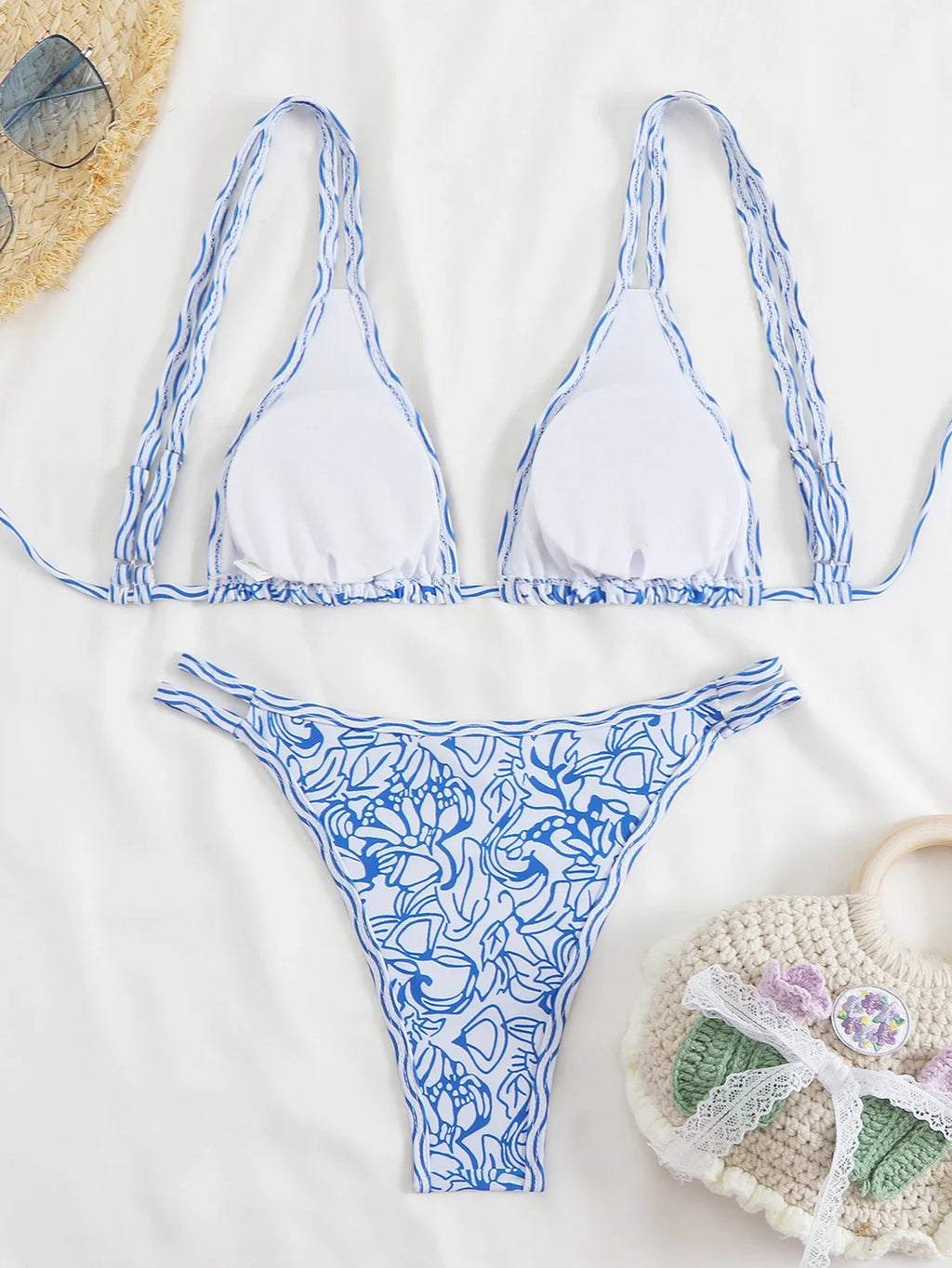 2026 Triangle Strappy Bikini Women Sexy Swimwear Female Brazilian Swimsuit Bathers Bathing Swimming Swim Suit Beachwear Summer