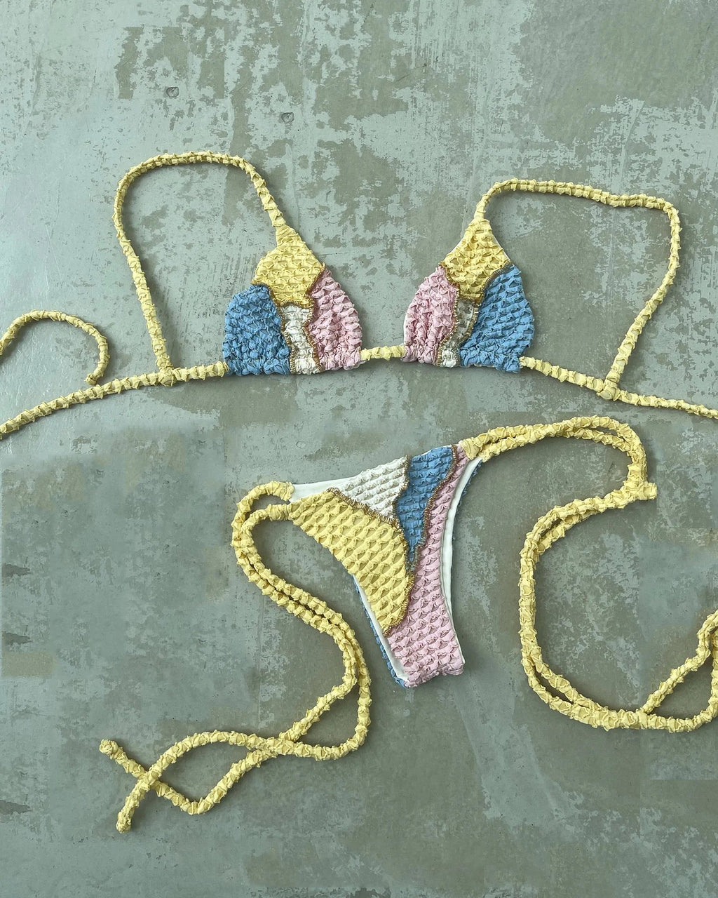 2025 Flower Bikini Set Brazilian Biquini Low Waist Swimwear Push Up SwimSuit Women Solid Swimwear Sexy Beach Wear Female