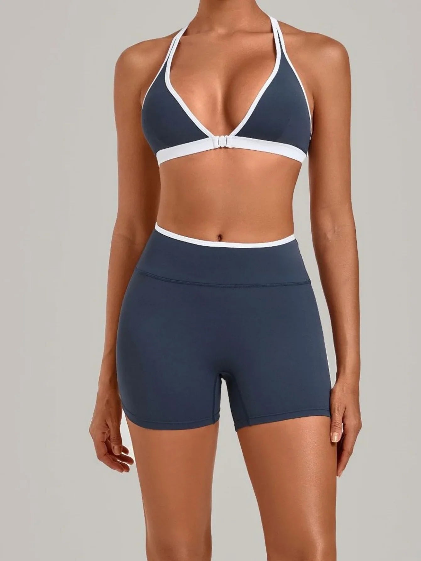 Summer Yoga Set 2Pcs Women's Tracksuit Back Cross Sports Bra Sportswear High Waist Butt-Lifting Fitness Pants Workout Top Suit