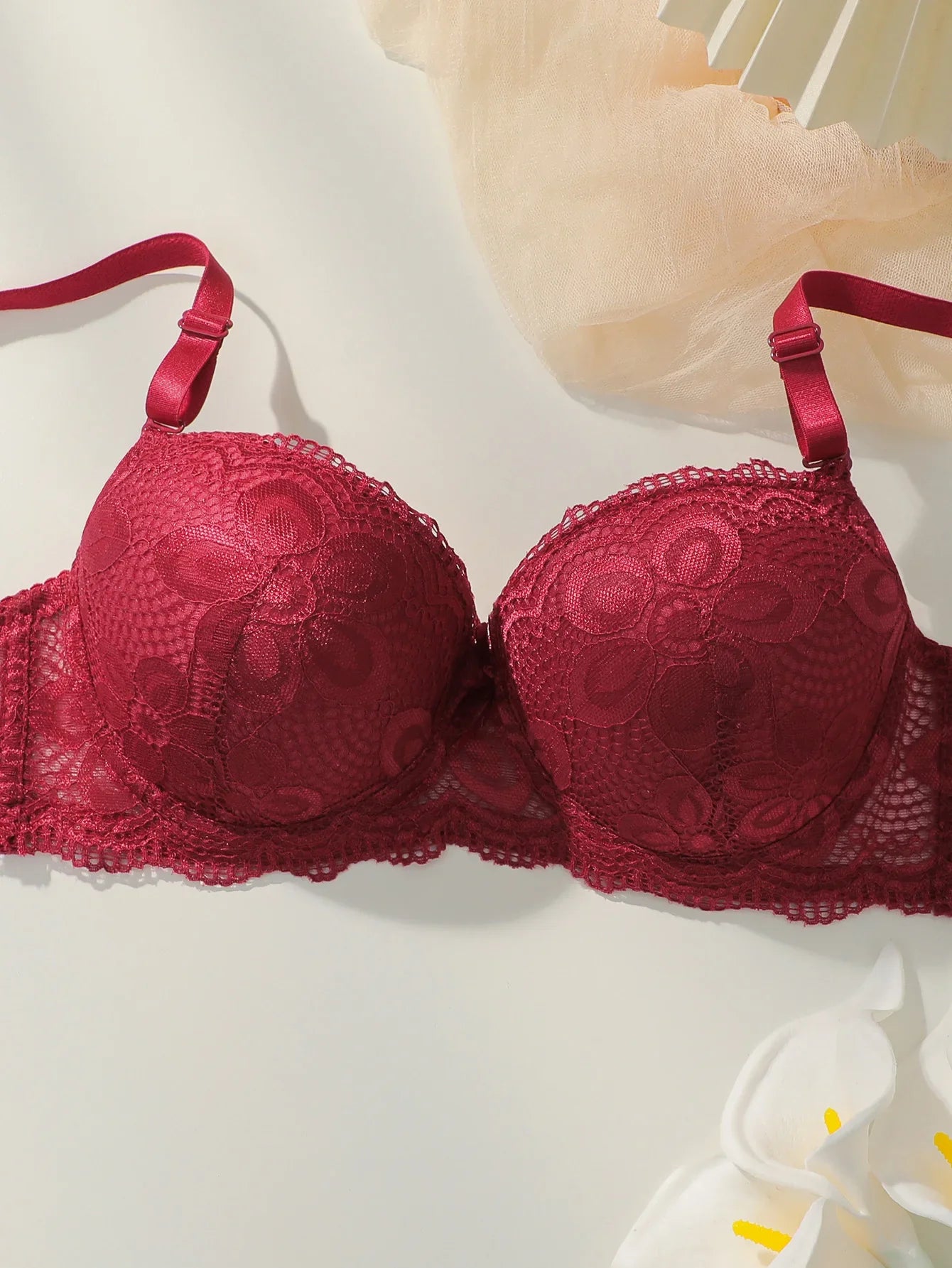 2-piece hot selling lace gathering and lifting bra set sexy women's bra underwear A2123