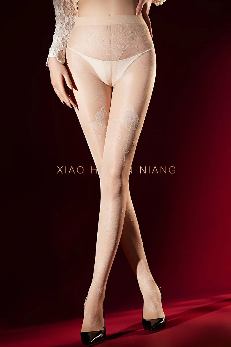 Sexy Lace Long T-Crotch Black Pantyhose Solid Color Transparent Mesh For Woman Smooth Lace Trimmed Pantyhose Charming 0VJQ