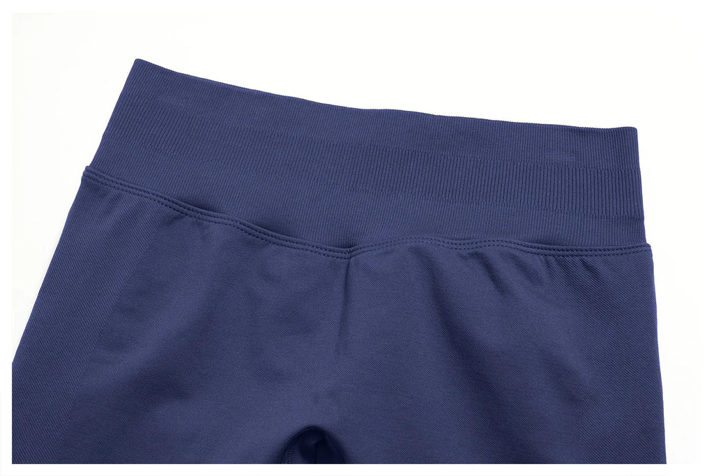 Seamless Yoga Suit Women Exposed Back Pleate Sports Bra High Waist Shorts Fitness Sets Outdoor Running Athletic Wear Tracksuit