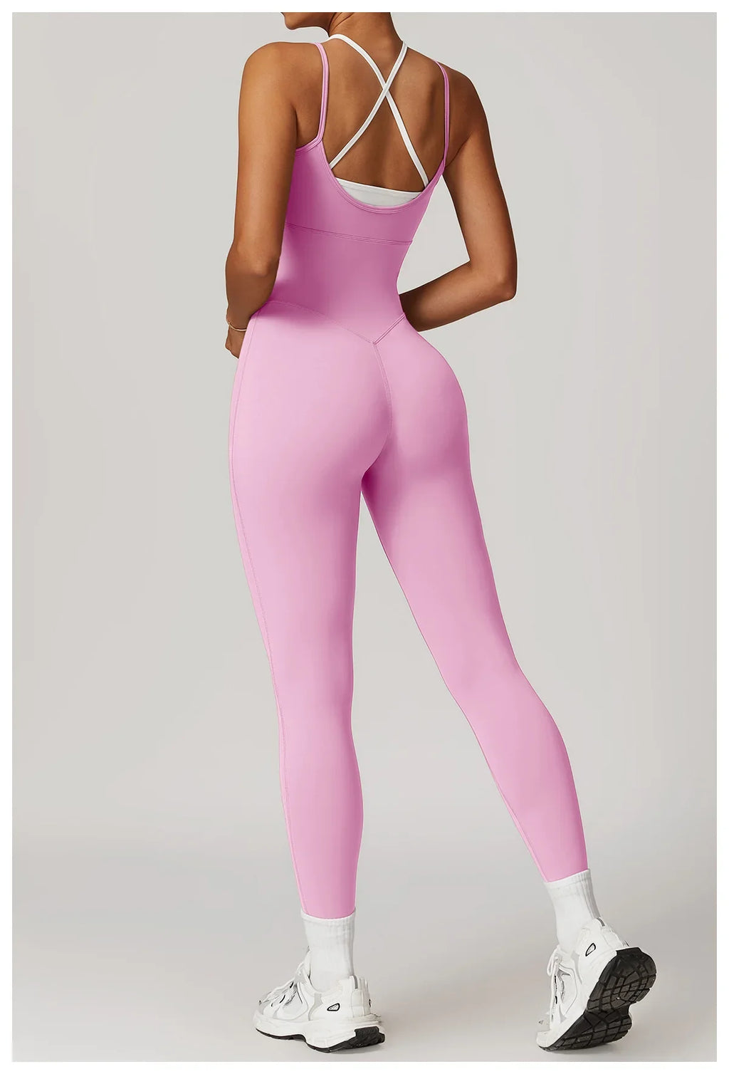 Yoga Jumpsuit Fake two color contrast halter sport jumps Women Push Up Gym Fitness Overalls Sport Outfit Sportswear Clothes 8843