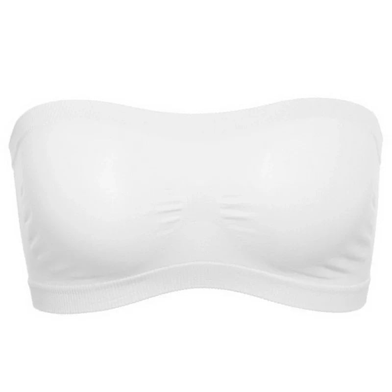Women’s Strapless Bandeau Bra Soft Stretch Breathable Seamless Mesh No Underwire Comfortable Summer Everyday & Formal Wear