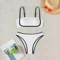 XS - L Wrinkled Bandeau Bikinis High Waist Bikini Female Swimsuit Women Swimwear Two-pieces Bikini Set Bathing Suit Swim Beach