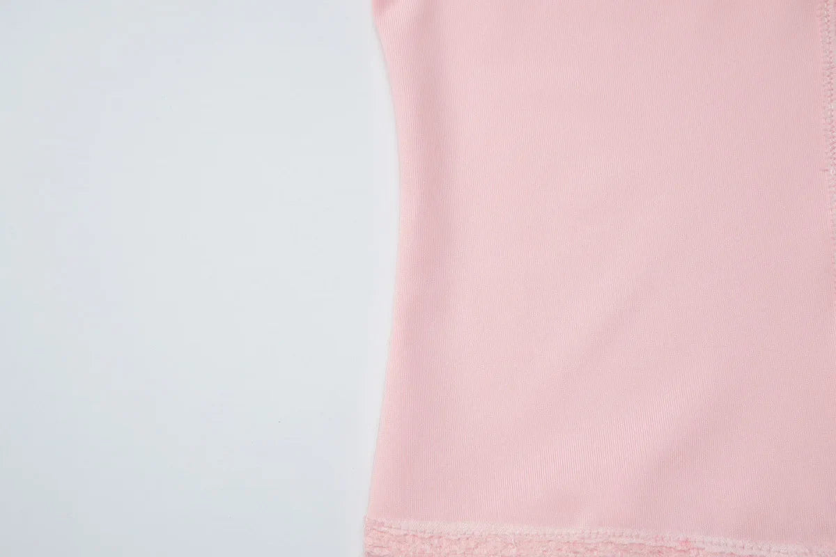 FDYOUO Sexy Halter Lace Patchwork Camisoles Women Fashion Backless Hollow Out Corset Pink White Bandage Tanks Top Y2K Streetwear