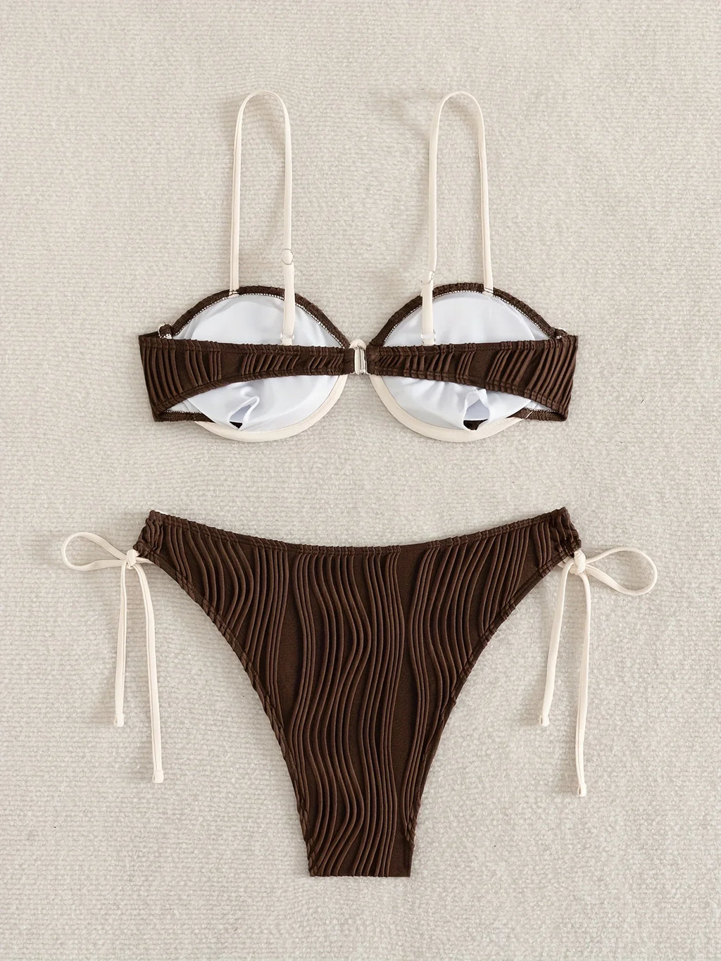 ZTVitality Sexy Patchwork Underwire Bikini 2025 New Arrival Biquini Padded Bra Push Up Bandage Swimsuit Women Swimwear Beachwear