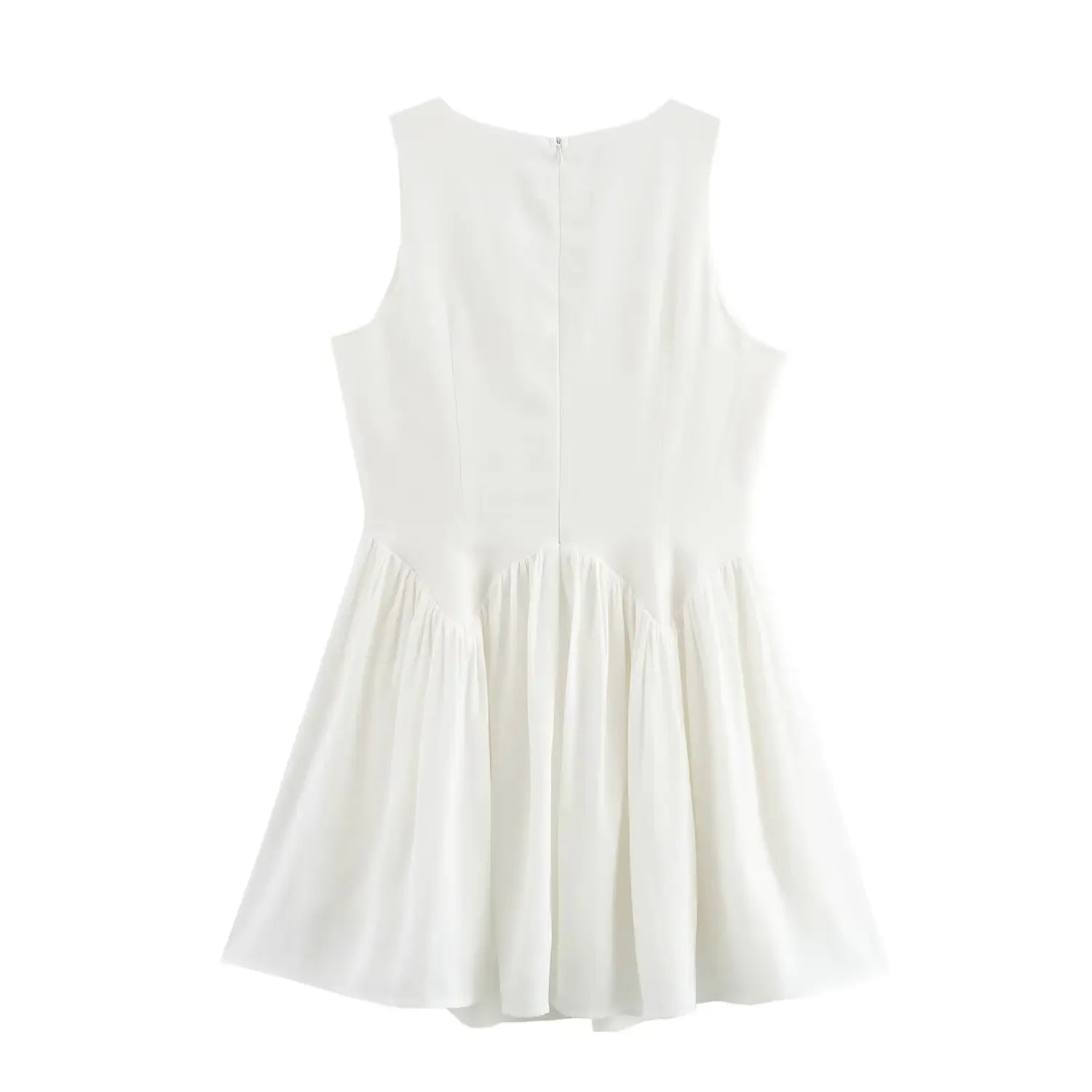 Foridol Bowknot Tie-up Summer White Dress Women Sleeveless Beach A-line Short Dress 2025 Occasion Boho New in Sundress