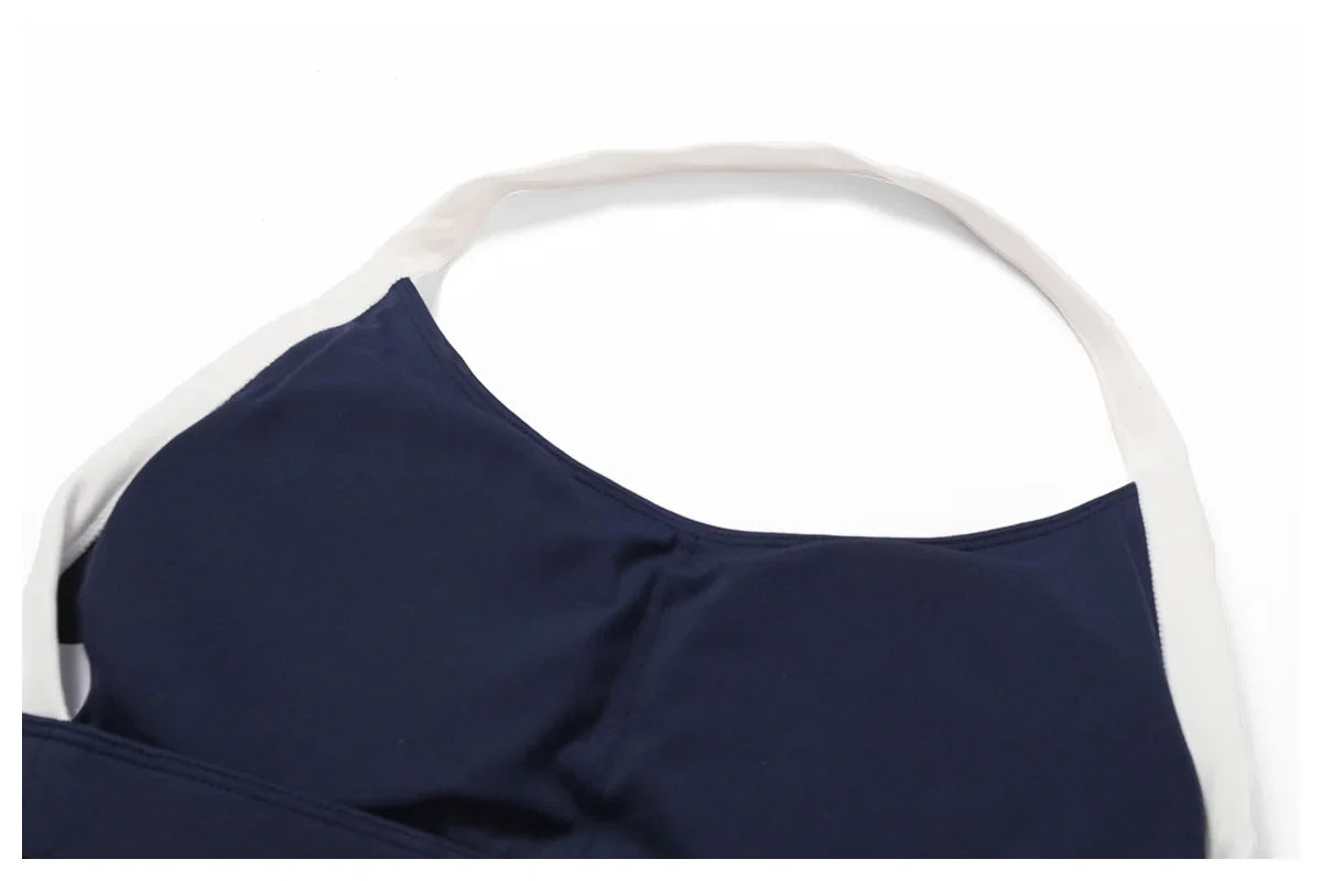 Gym Sport Bra Halter Sports Bra Anti-sweat Breathable Yoga Bra Shockproof Crop Top Fitness Top Push Up Workout Top Women