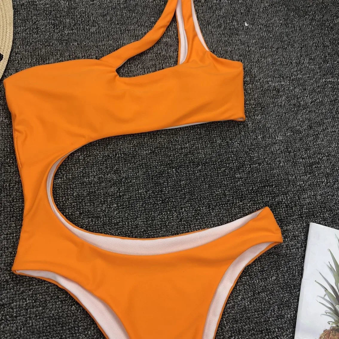 2026 Asymmetric One Shoulder Women Swimwear One Piece Swimsuit Female Monokini Bather High Cut Out Bathing Suit Swim Bodysuit