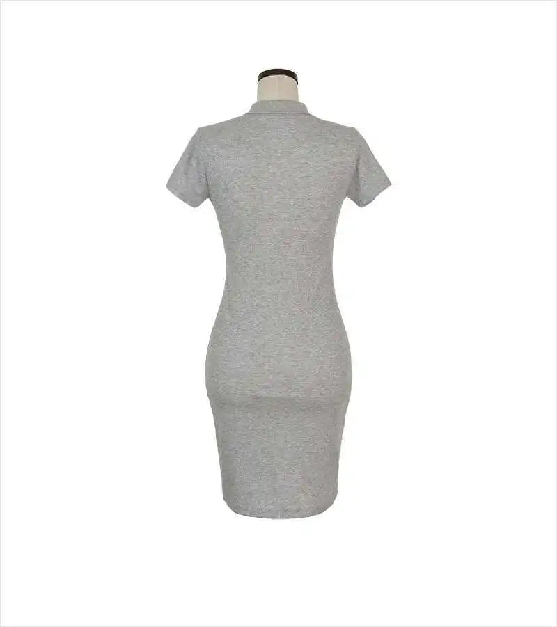 South Korea 2023 New Spring/Summer Dress Small Sexy Slim Fit Temperament Tight Short Sleeve Slim Wrap Hip Short Dress IDEI