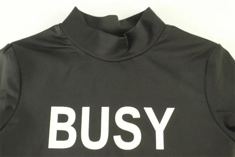 Ahagaga Women's Basic Sexy O-neck Slim Letter Printed T-shirts Short Sleeve Fashion Casual Solid Sheath Tops Tees Blusas Female