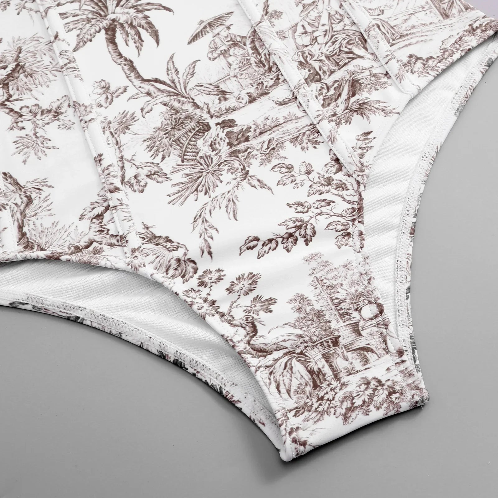 2026 New Arrival Push Up Women Bikini Set Floral Printed Ruffle Bikinis Strappy Bandage Swimwear Brazilian Biquini Bathing Suit