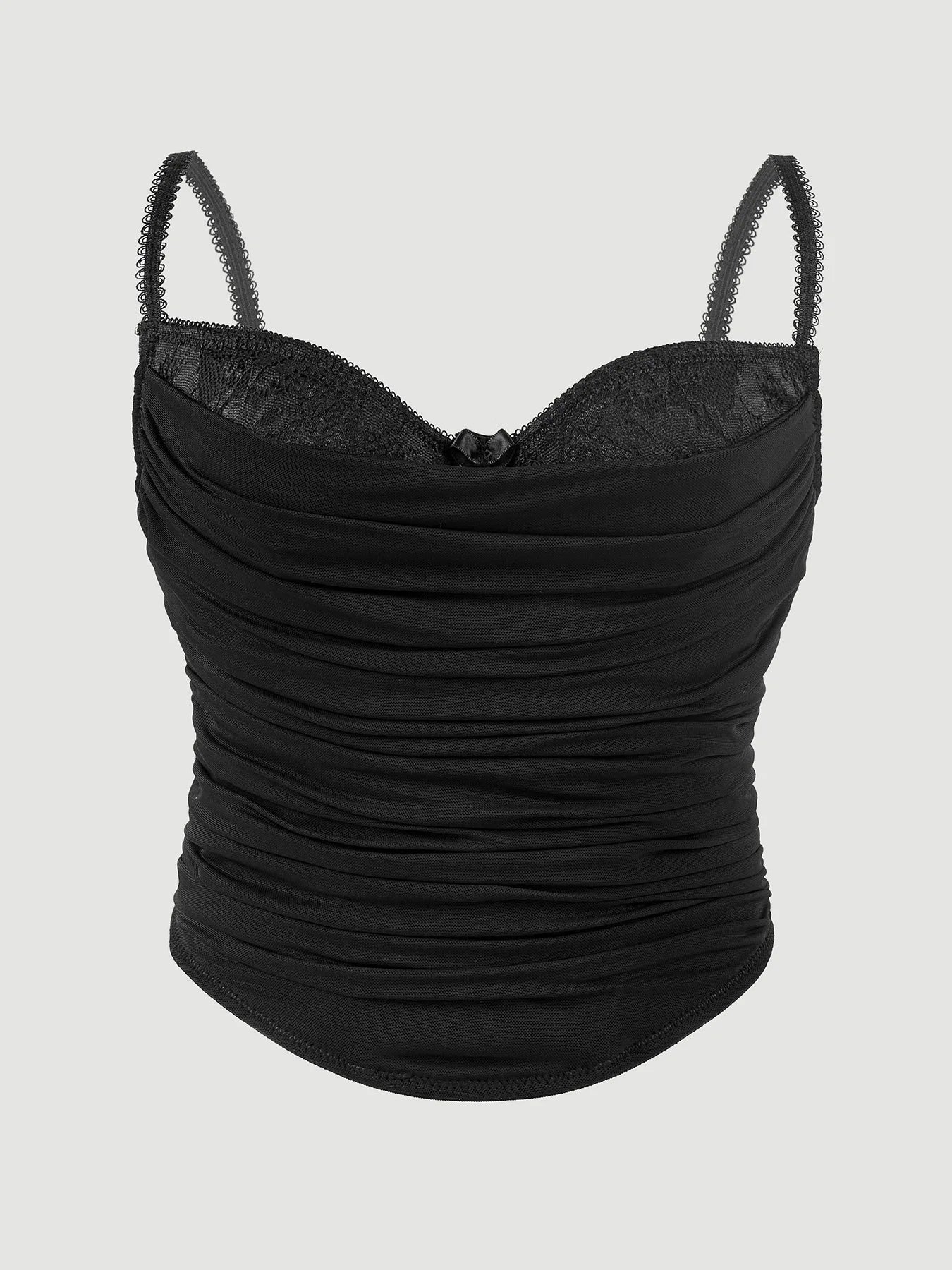 Camisole Tight Corset Sexy Transparent Mesh Patchwork Tube Top Slimming Hot Girl Outerwear Party Crop Top Pure Desire Top C9L1