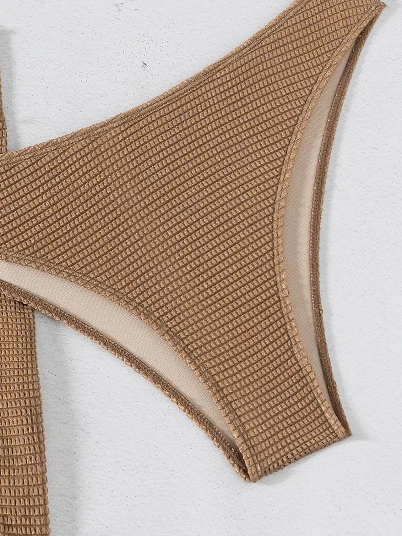 With Skirt Wrinkled Bandeau Bikini Female Swimsuit Women Swimwear Three-pieces Bikini Set Metal Ring Bathing Suit Swim Beachwear