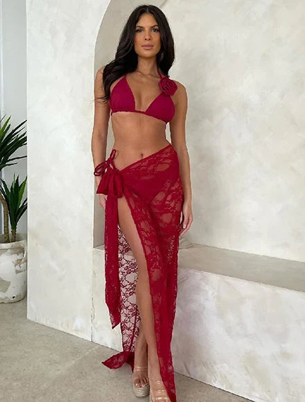 Sexy Shell Bikini Set With Skirt Women Two-Pieces Swimsuit 2024 New High Fork Skirt Set Biquini Swimwear For Girl Clothing