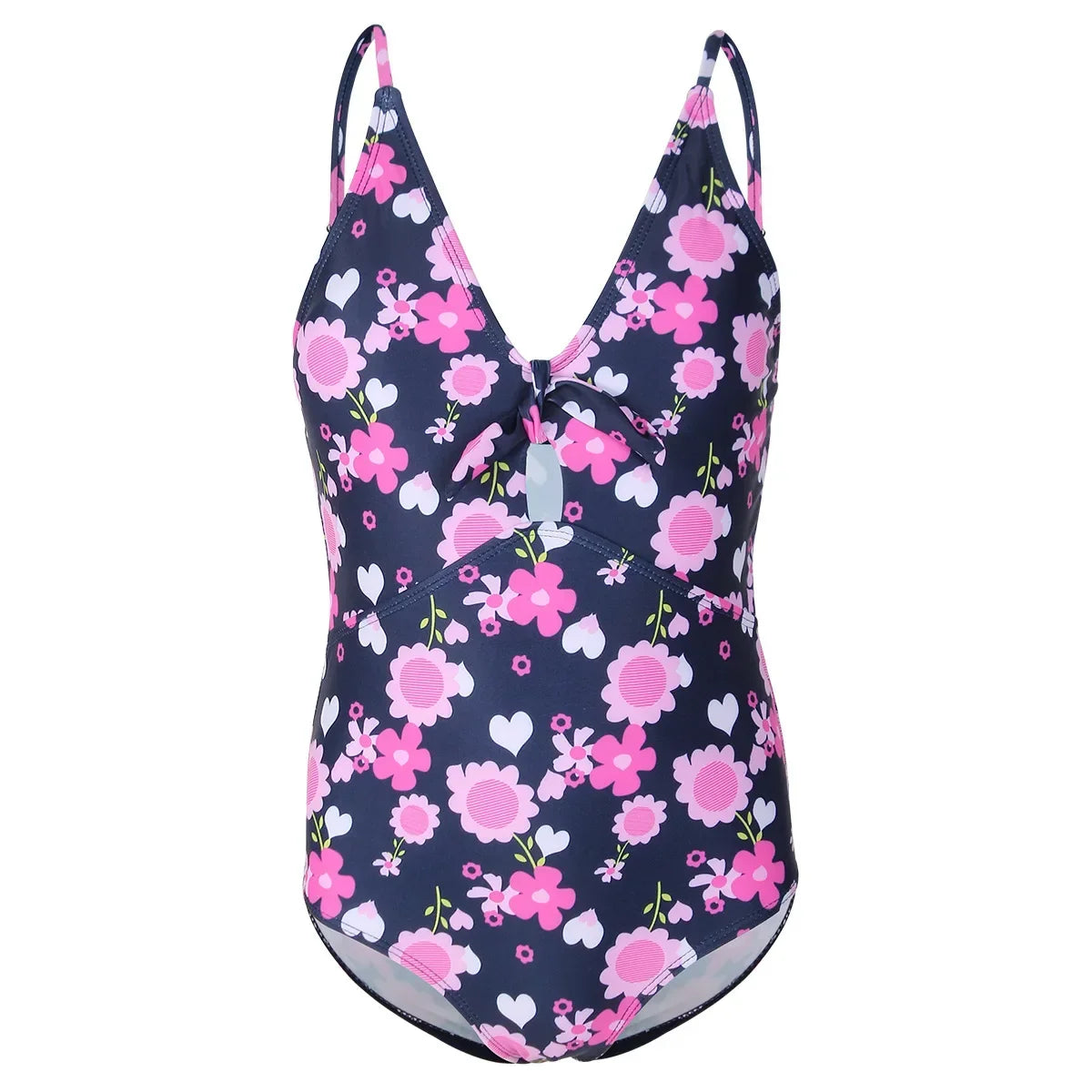Floral Print Girls One Piece Swimsuit 8-12 Year Teenager Children's Swimwear 2026 Kids Bathing Suits Cut Out Beach Wear Bodysuit