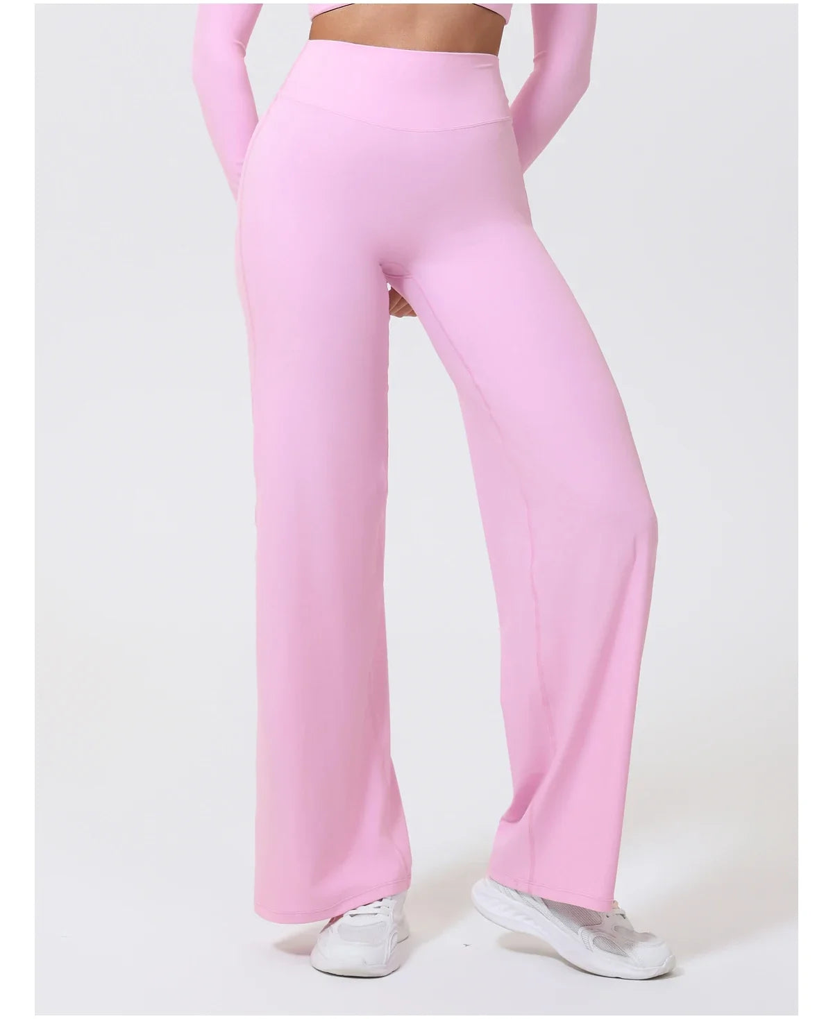 Hearuisavy Women Straight-Leg Sports Pants Gym Clothing Naked Feeling Compression Wide Leg Yoga Leggings Pilates Fitness Tights