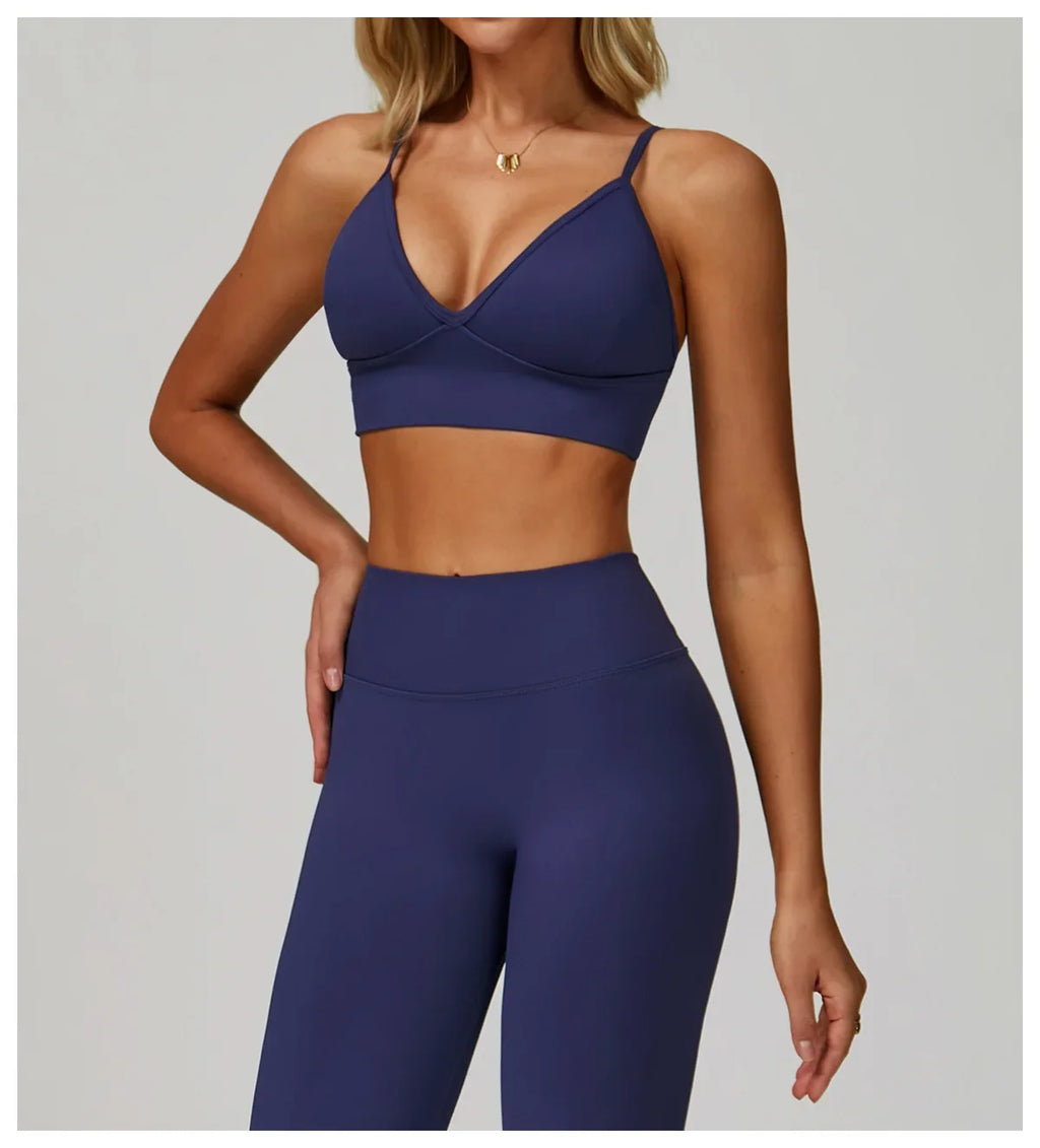 Breathable Sports Bra Shockproof Fitness Top Women Yoga Bra Crop Top Push Up Adjustable Shoulder Strap Sport Bra Gym Workout Top