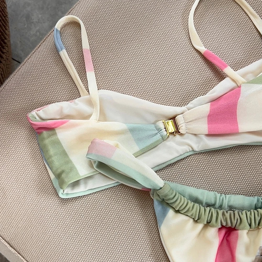 Push Up Bikinis 2026 Sexy Women Swimsuit Swimwear Female Bikini Set Brazilian Biquini Print Bathing Suit Swimming Suit Beachwear