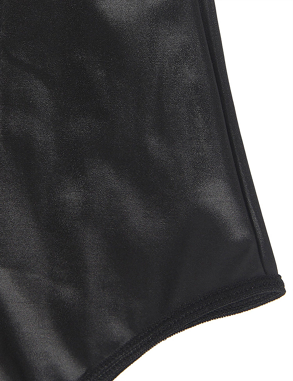 Plus Size 5XL Faux Leather Leotard Shiny Zipper Front Bodycon Mini  Lingerie Dress Sexy Costume Shiny Cocktail Party Dress