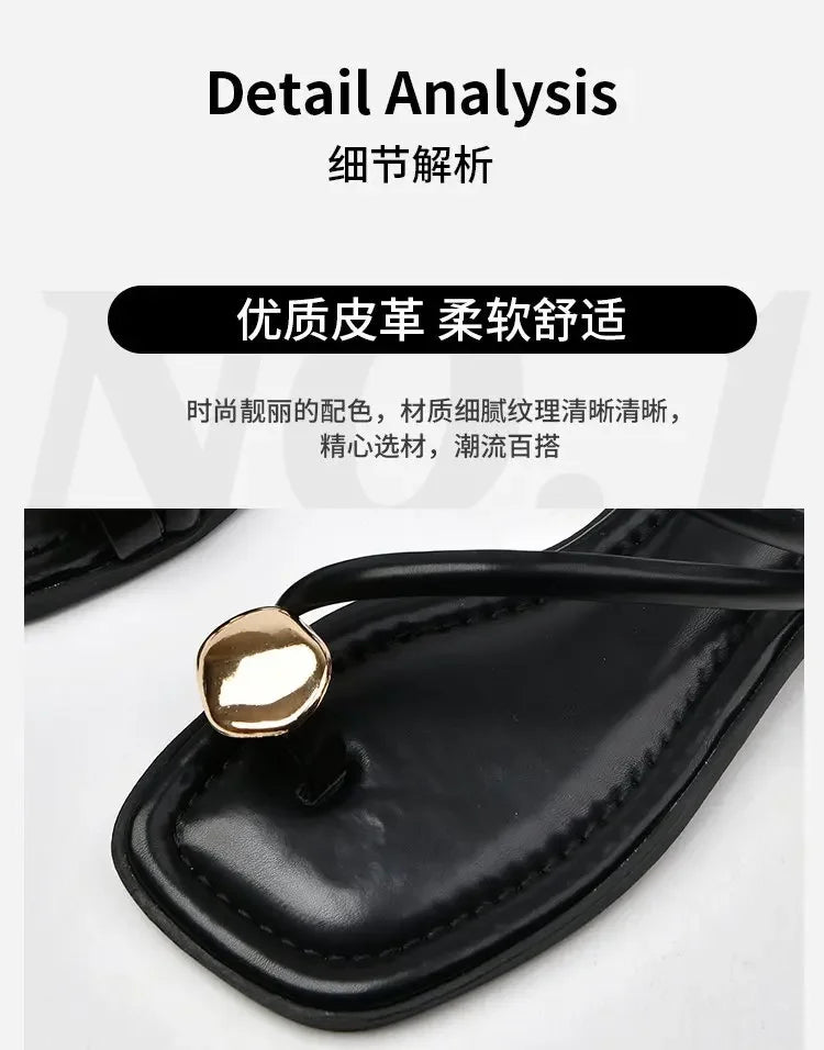 Beach Flip Flop Clip Toe Women Flats Slippers Shoes Outdoor Casual Ladies Low Heel Slides