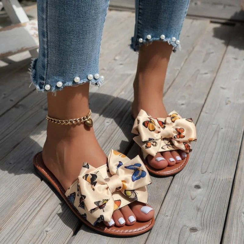 Women's Summer Bohemian Clip Toe Flip Flops Non-Slip Flat Slippers Beach Shoes House Bathroom Non-Slip Shoes Slides