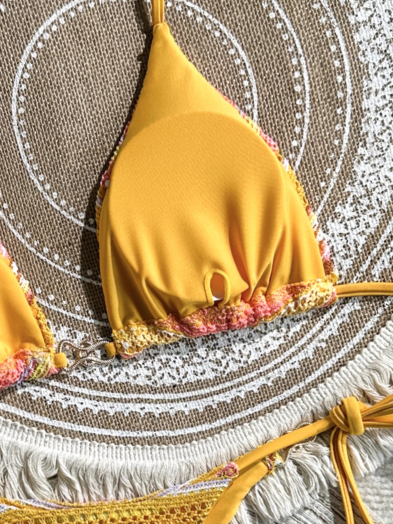 Sexy Coffee Striped Micro Bikini Set 2026 Women Halter Push Up Bra Bandage Thong Swimsuit Summer Bathing Suit Holiday Swimwear