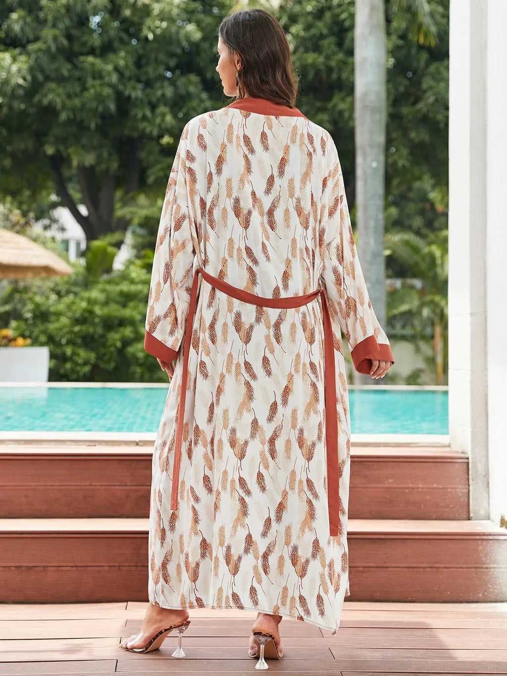 2026 Women Swimsuit Beach Cover Up dress Sleeve Kaftan Beach Tunic Long Pareos Bikinis Cover ups Summer Robe Plage Beachwear