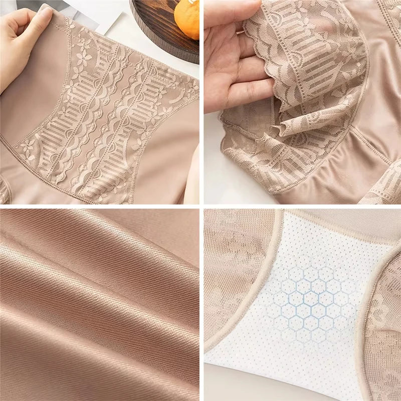 High Waist Lace Flat Belly Shorts For Women Slimming Panties Shapewear Tummy Control Underwear Female Hip Lifting Pants