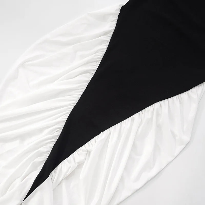 Talenza Elegant Evening Dress Women Fashion Slim Sleeveless Shrinking Clash Long Dress Vintage High Waisted Luxury Summer Dress