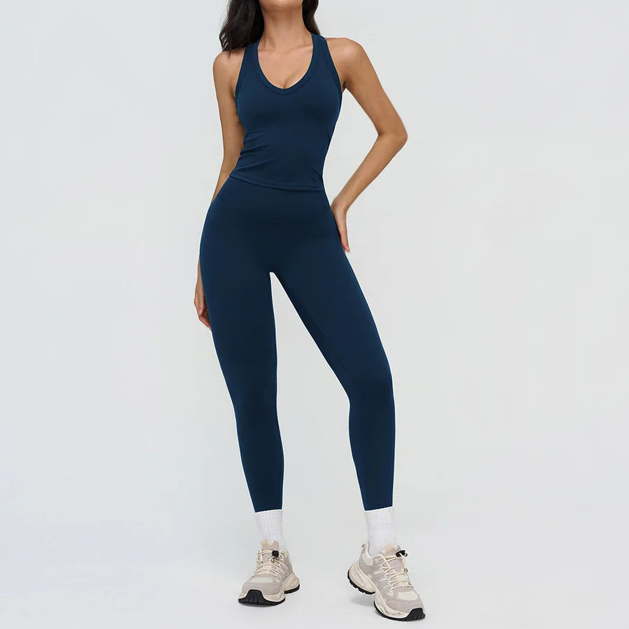 Yoga Clothes Set 2PCS Gym Crop Top Women Outfits Sports Bra High Waist Legging Fitness Suit Running Workout Tracksuit Sportswear