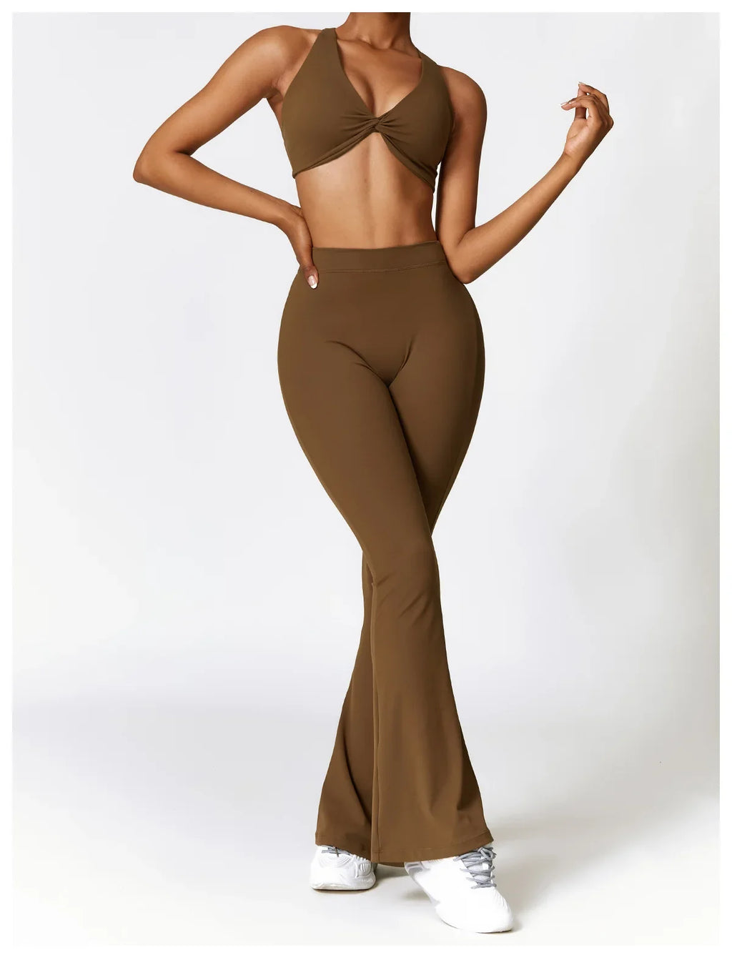 Sexy Sports Leggings Women V Back Scrunch Flares Leggings High Waist Yoga Flares Pants Push Up Gym Leggings Women Yoga Clothes