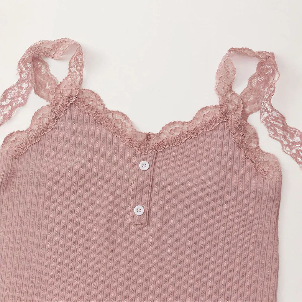 New Solid Sporty Underwear Set Casual Home Apparel Sexy Women Lace Edge Shoulder Strap Design Bra And Shorts Set Female Lingerie