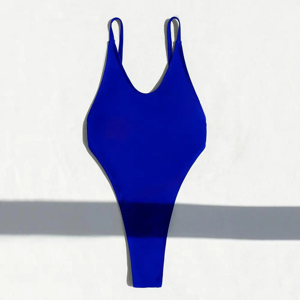 One-piece Bikini Women Sexy Monokini Sleeveless V-Neck Swimsuit Backless Design Figure-Enhancing Fit